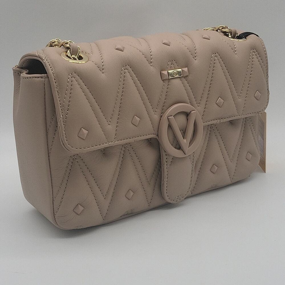 Valentino by Mario Valentino Antoinette Studs Dusty Pink Leather Bag NWT Italy - Picture 5 of 15